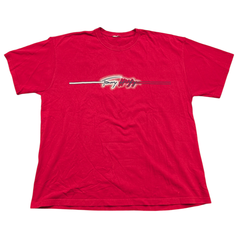 90's Tommy Hilfiger Script Box Logo T shirt